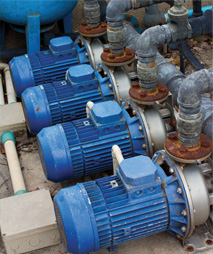Equipos de bombeo con motores y turbinas vertical u horizontal, para sistemas hidráulicos.